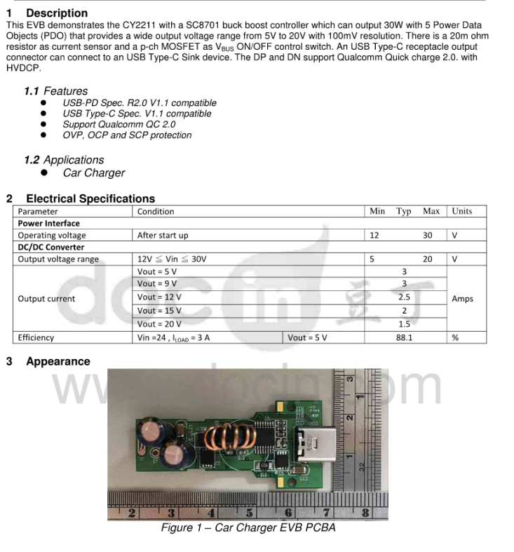 南芯SC8701+耕源CY2211PD车充方