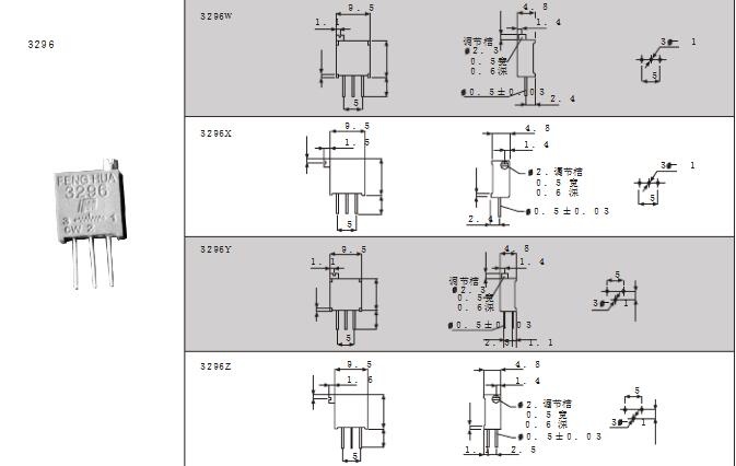 3296电位器性能参数_3296电位器封装