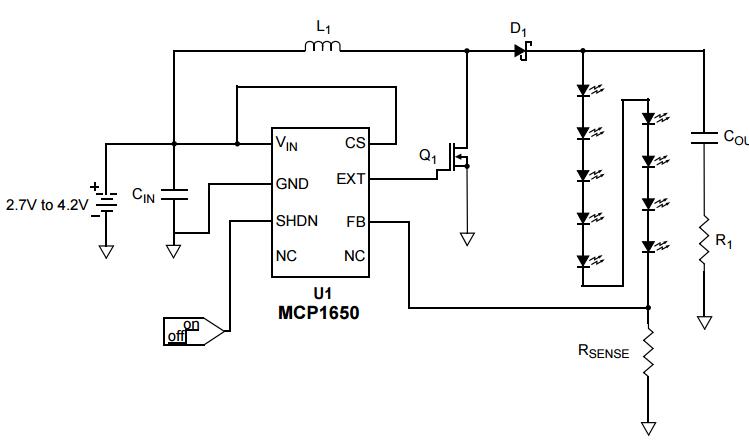 AN948中文手册之利用MCP1650<b class='flag-5'>为</b>九<b class='flag-5'>个</b><b class='flag-5'>白光</b><b class='flag-5'>LED</b><b class='flag-5'>高效</b><b class='flag-5'>供电</b>