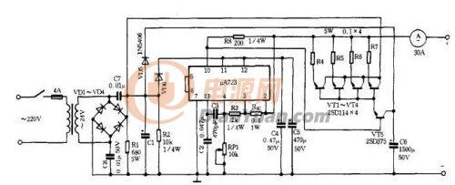 基于uA723的大功率可调直流稳压电源设计详解