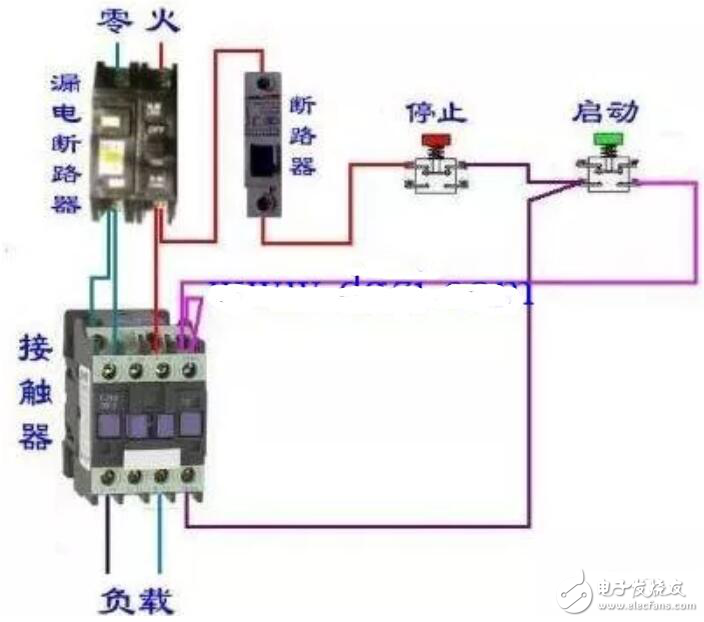 接触器自锁互锁接线图