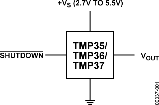 <b class='flag-5'>TMP37</b> 低电压温度传感器(Vo=500)