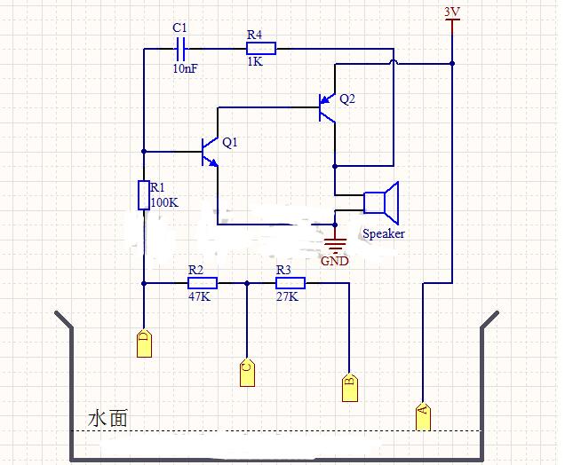 自激多谐振荡<b class='flag-5'>器</b>设计而成的水位<b class='flag-5'>报警器</b>威廉希尔官方网站
工作原理