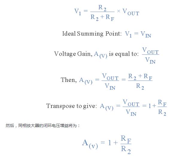 同相放大器原理讲解
