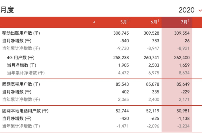 中国联通4G用户本年累计净增863.4万户，总累计达2.62亿户