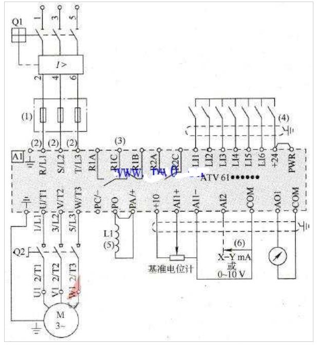 <b class='flag-5'>变频器</b>的常见电气<b class='flag-5'>接线图</b>