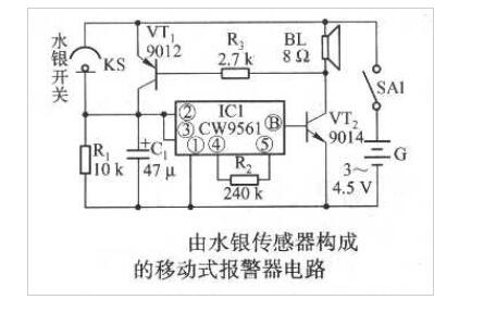 水银<b class='flag-5'>传感器</b><b class='flag-5'>构成</b>的移动式<b class='flag-5'>报警器</b><b class='flag-5'>威廉希尔官方网站
</b>