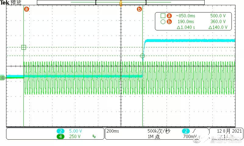 TON_DELAY @ AC240V，100% Load