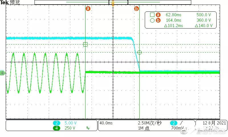 TON_DELAY @ AC240V，100% Load