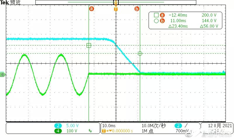 TON_DELAY @ AC100V，100% Load