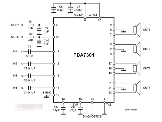 基于TDA7381的<b class='flag-5'>4</b> <b class='flag-5'>x</b> 25<b class='flag-5'>W</b><b class='flag-5'>四</b>路音频<b class='flag-5'>放大器</b><b class='flag-5'>威廉希尔官方网站
</b>