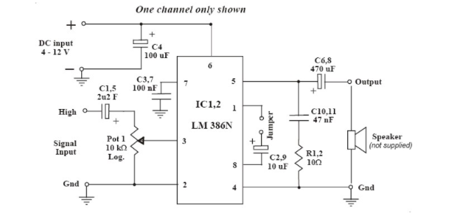 基于LM386N的1<b class='flag-5'>W</b><b class='flag-5'>立体声音频放大器</b><b class='flag-5'>威廉希尔官方网站
</b>