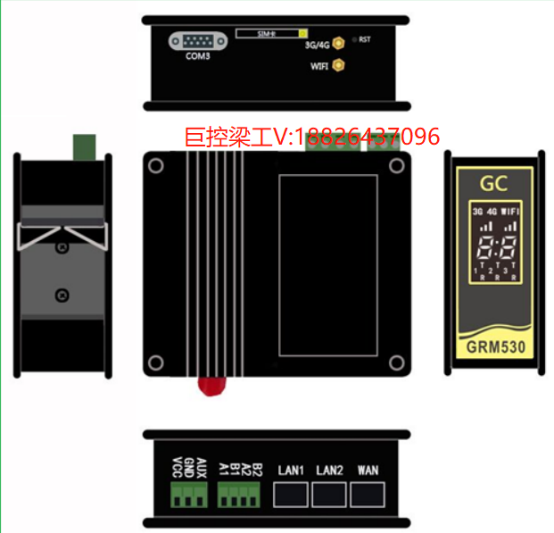 <b class='flag-5'>PLC</b>短信报警<b class='flag-5'>巨</b>控<b class='flag-5'>GRM</b>530<b class='flag-5'>模块</b>安装接线图及代码解说