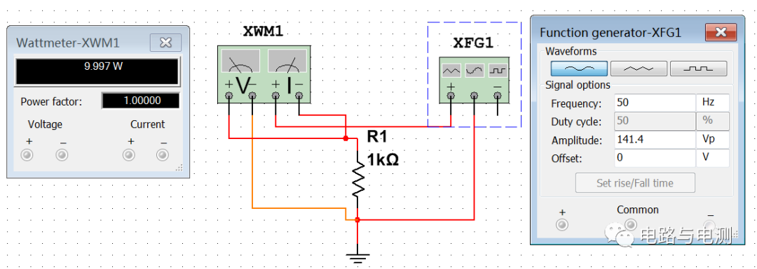 Multisim中虚拟<b class='flag-5'>功率表</b>的使用