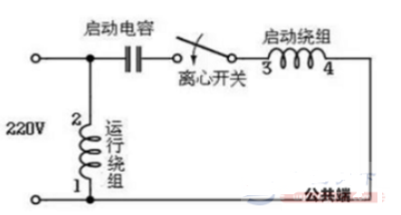 带离心开关的<b class='flag-5'>单相交流电机电容</b>的接法