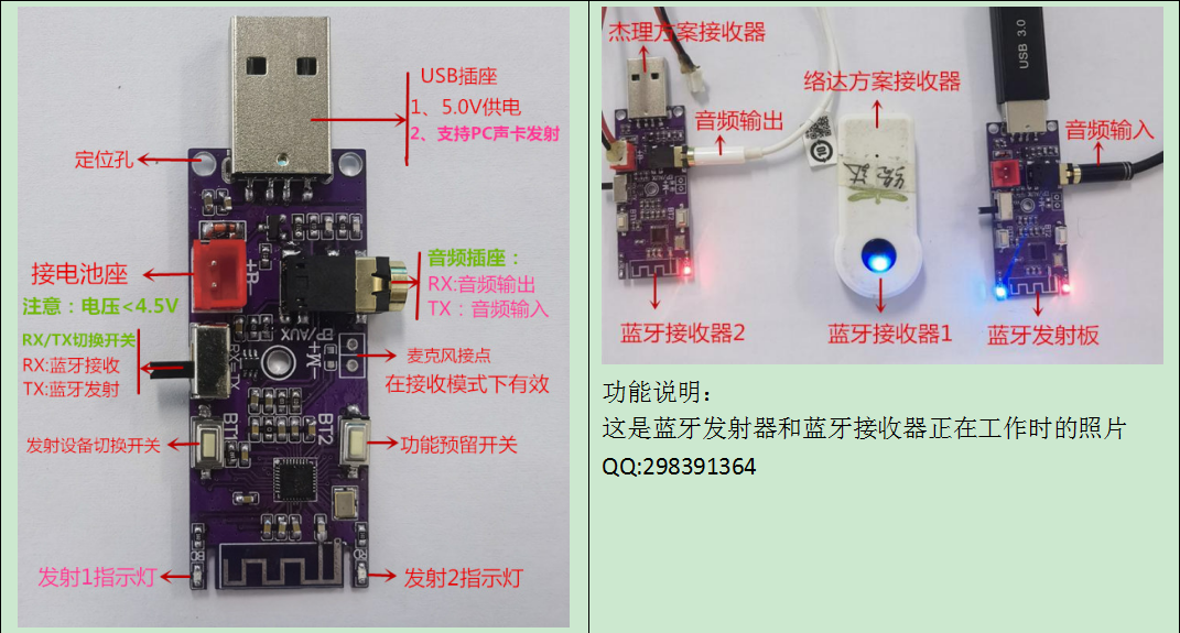 电脑声卡外接音频蓝牙发射器<b class='flag-5'>一拖二</b><b class='flag-5'>方案</b>