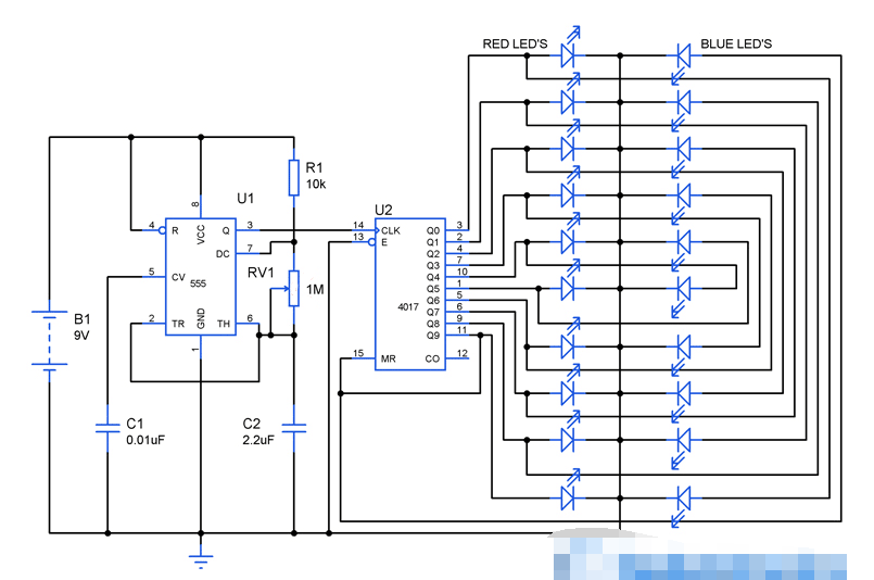 基于<b class='flag-5'>IC555</b>和CD4017的双色迪斯科灯<b class='flag-5'>威廉希尔官方网站
</b>