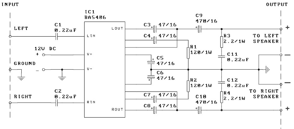 基于电源IC BA5406的3<b class='flag-5'>W</b><b class='flag-5'>立体声音频放大器</b><b class='flag-5'>威廉希尔官方网站
</b>图