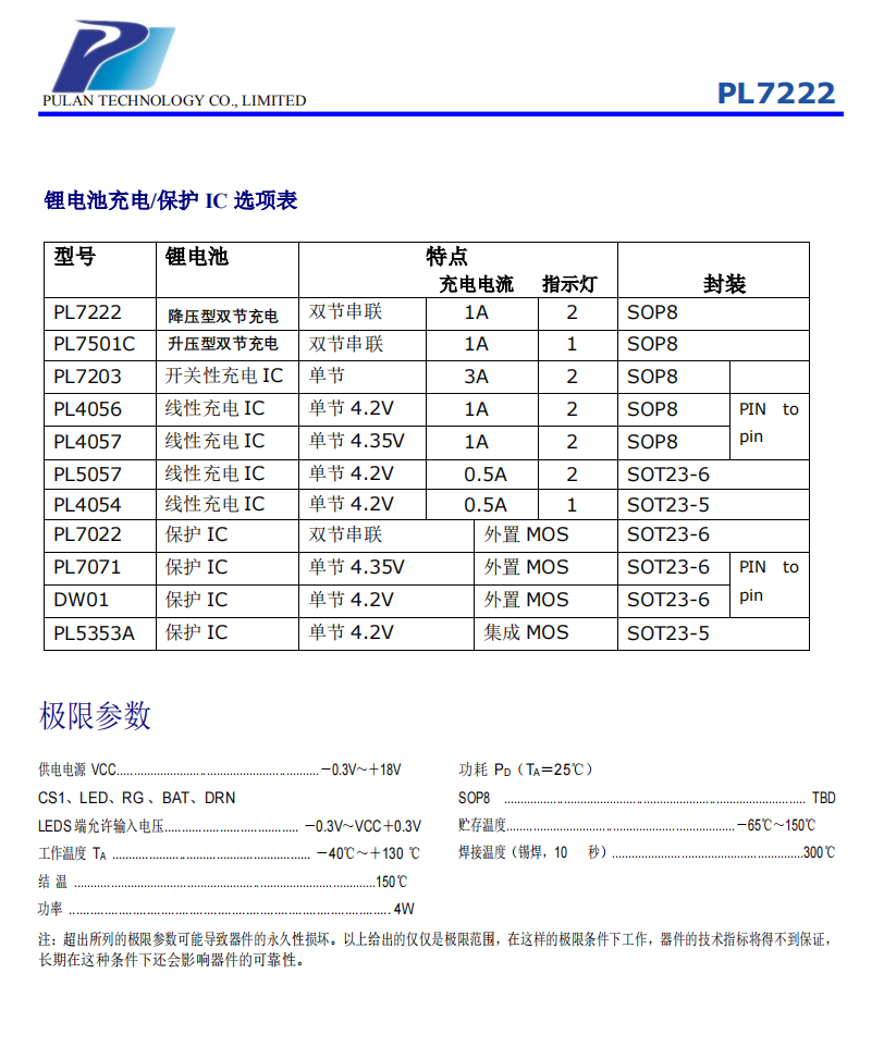 PL<b class='flag-5'>7222</b> SOP8封装 <b class='flag-5'>双</b>节锂电池充电器控制威廉希尔官方网站
