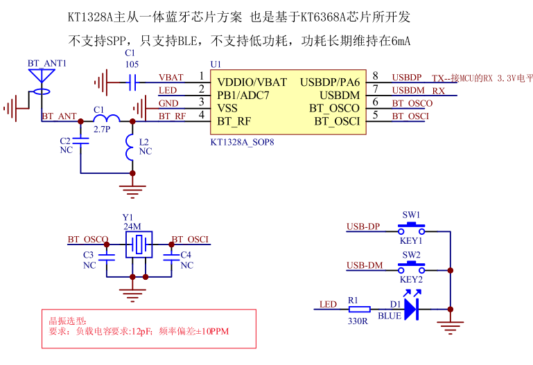 <b class='flag-5'>KT1328A</b><b class='flag-5'>蓝牙</b>主从一体版本查询状态以及调试指示灯和AT指令介绍