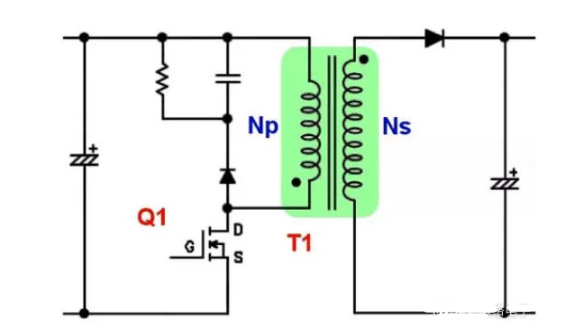 <b class='flag-5'>反</b><b class='flag-5'>激</b><b class='flag-5'>式</b>（Flyback）<b class='flag-5'>变压器</b>应用原理图
