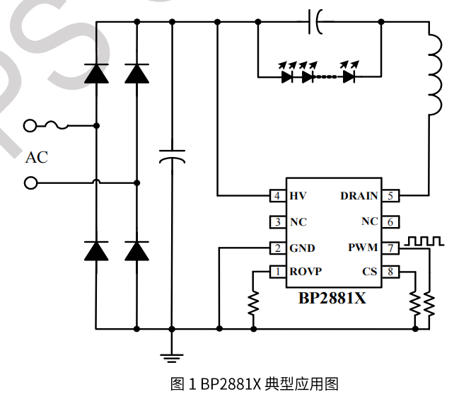 <b class='flag-5'>BP</b>2881B支持PWM输入调光的<b class='flag-5'>高精度</b>降压型LED<b class='flag-5'>恒</b><b class='flag-5'>流</b><b class='flag-5'>驱动</b>芯片