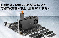 只需一个<b class='flag-5'>PCIe</b>插槽，4盘位快速抽取扩展<b class='flag-5'>PCIe5.0</b> M.2 <b class='flag-5'>SSD</b> ，装机实测