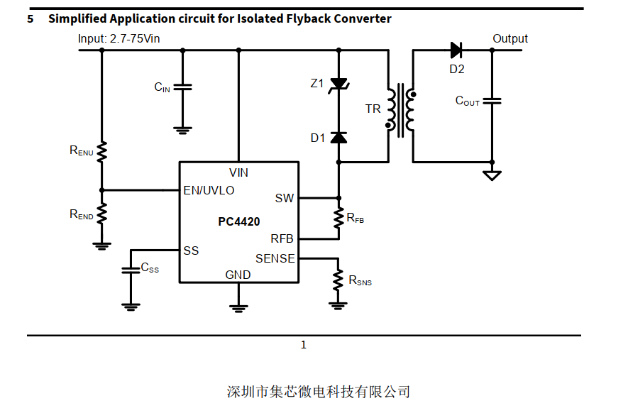 <b class='flag-5'>集成</b><b class='flag-5'>100V</b>/8<b class='flag-5'>A</b><b class='flag-5'>功率管</b><b class='flag-5'>反</b><b class='flag-5'>激</b><b class='flag-5'>隔离</b><b class='flag-5'>电源</b> 无需光耦合器  输出只需一个电阻