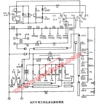 MF79万用表原理图