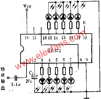 SL322作单声道音量电平指示威廉希尔官方网站
的应用  www.elecfans.com