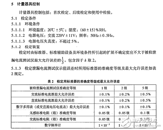 泄漏电流测试仪检定规程(JJG 843-2007)