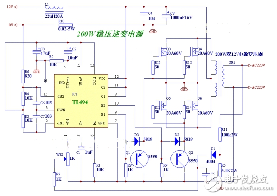 tl494简单逆变器威廉希尔官方网站
分析