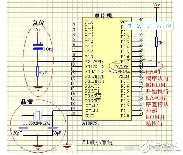 单片机晶振威廉希尔官方网站
原理图