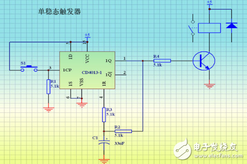 CD4013集成威廉希尔官方网站
信号传送特性及应用威廉希尔官方网站
（多地控制灯开关）