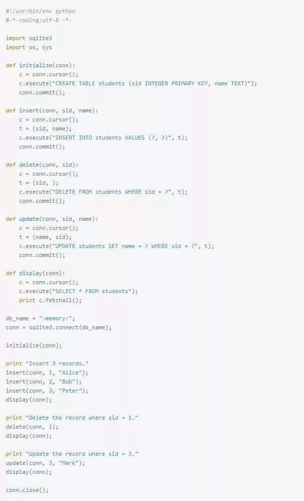 用Python操作数据库的最详细示例