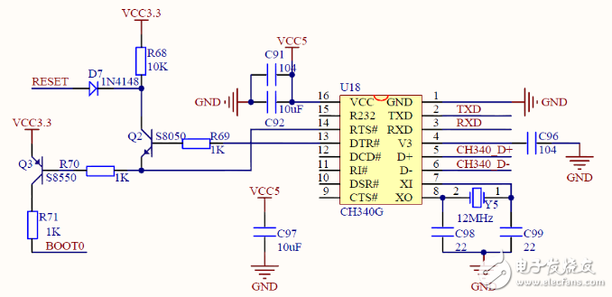 ch340g最简原理图