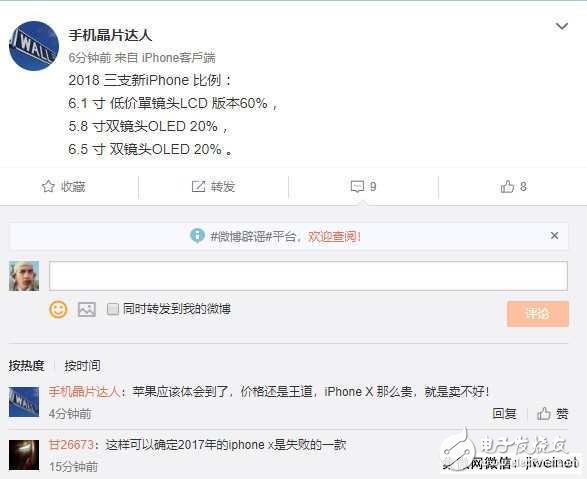 廉价版iPhone X或成为2018年最受欢迎的智能手机